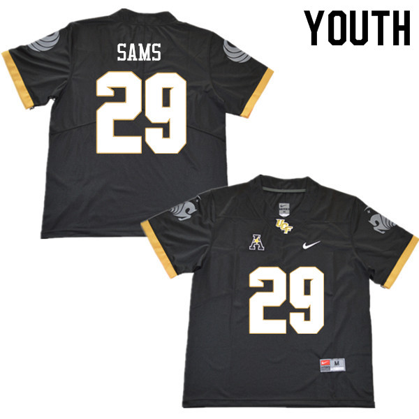 Youth #29 Cade Sams UCF Knights College Football Jerseys Sale-Black - Click Image to Close